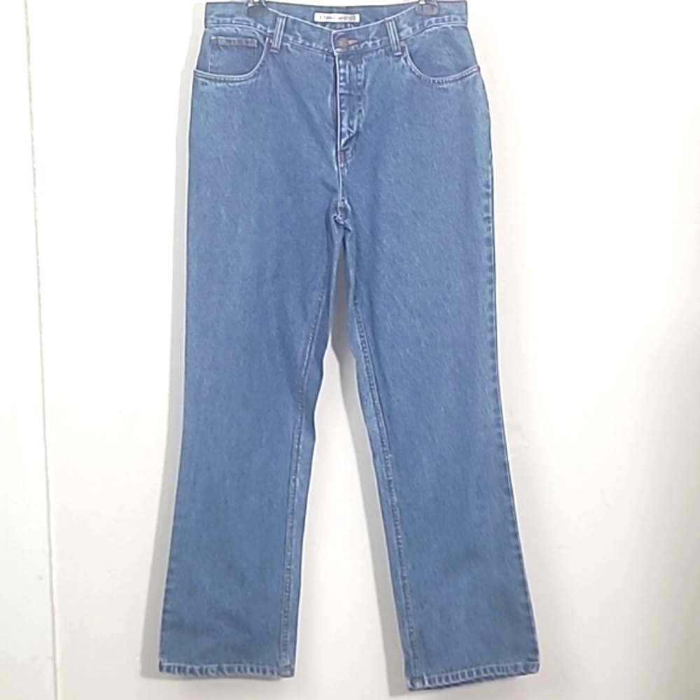 Bill Blass Denim Blue Jeans Straight Leg Medium Wash High Rise Size 8